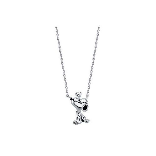 Peanuts Unwritten Snoopy Necklace in Silver Plate