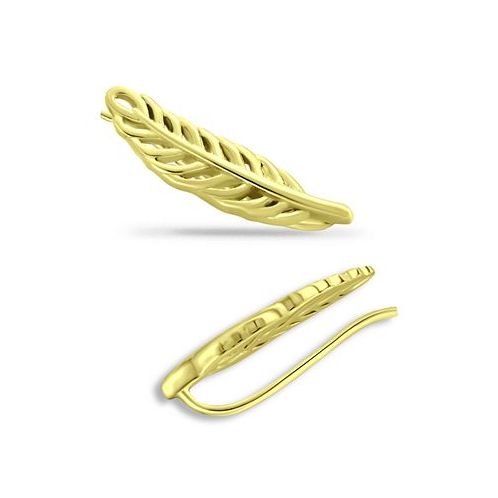Giani Bernini Feather Ear Crawler Earrings in 18k Gold Over Sterling Silver or Sterling Silver