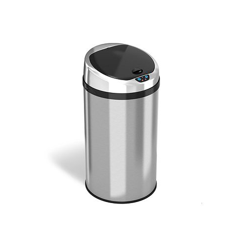 ITouchless Housewares & Products, Inc iTouchless 8 Gallon Round Sensor Trash Can with Deodorizer Stainless Steel