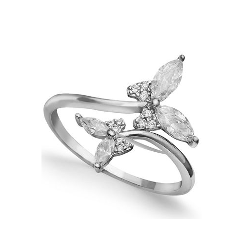 Giani Bernini Cubic Zirconia Butterfly Bypass Ring in Sterling Silver