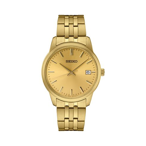 Seiko Mens Essential Gold-Tone Stainless Steel Bracelet Watch 40mm