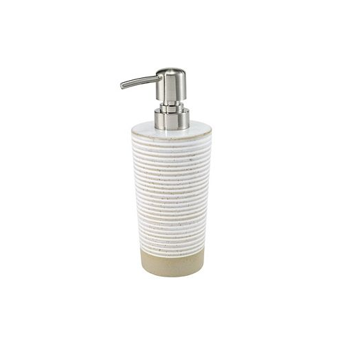 Avanti Drift Lines Textured Ribbed Ceramic Soap/Lotion Pump