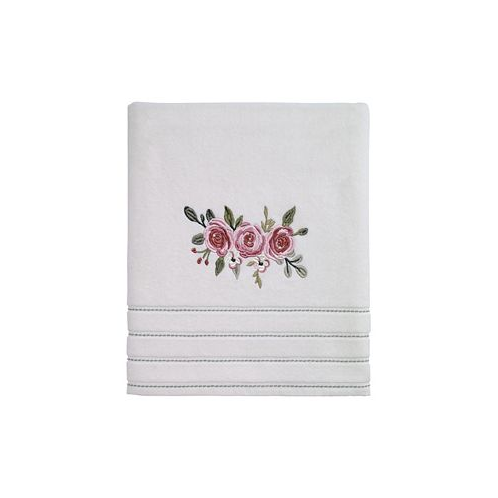 Avanti Spring Garden Peony Embroidered Cotton Bath Towel 27 x 52