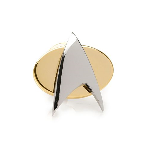 Star Trek Mens Two-tone Delta Shield Lapel Pin
