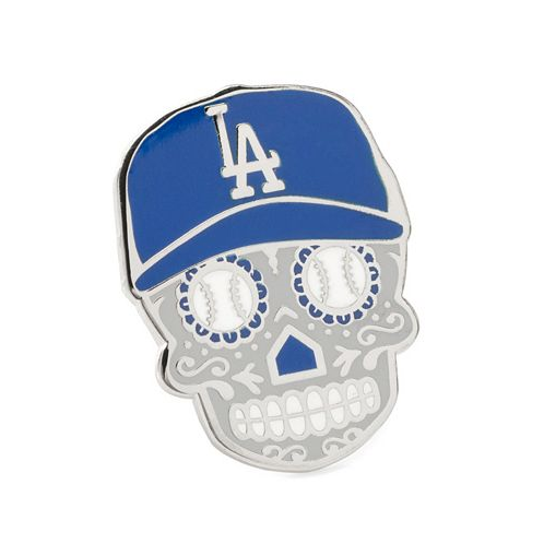 MLB Mens Los Angeles Dodgers Sugar Skull Lapel Pin
