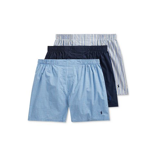 Polo Ralph Lauren Mens 3-Pack Big & Tall Woven Boxers