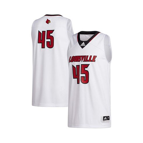 Adidas Mens #45 White Louisville Cardinals Swingman Jersey