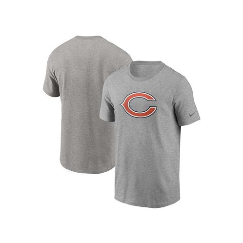 Nike Mens Heathered Gray Chicago Bears Primary Logo T-shirt