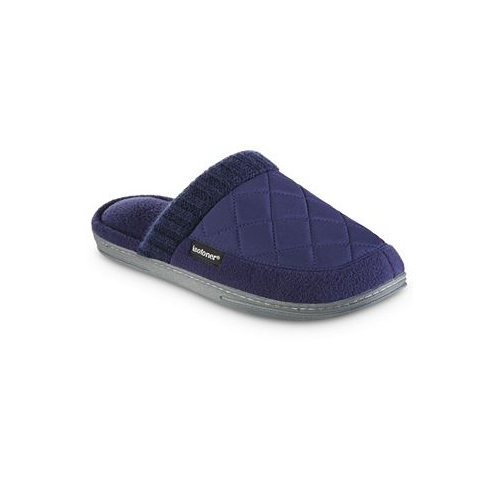 Isotoner Mens Memory Foam Quilted Levon Clog Slippers
