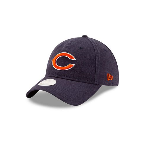 New Era Womens Navy Chicago Bears Core Classic Primary 9TWENTY Adjustable Hat