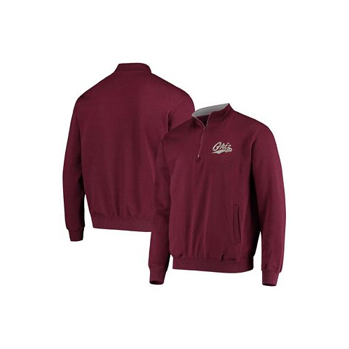 Colosseum Mens Maroon Montana Grizzlies Tortugas Logo Quarter-Zip Jacket