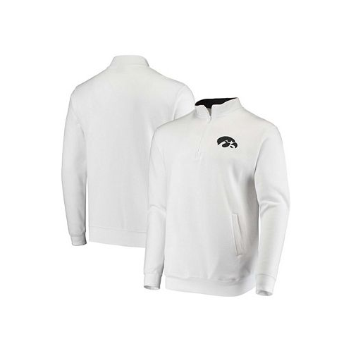 Colosseum Mens White Iowa Hawkeyes Tortugas Logo Quarter-Zip Jacket