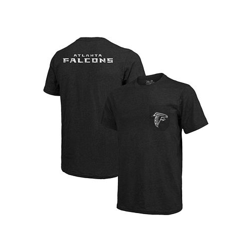 Majestic Atlanta Falcons Tri-Blend Pocket Heathered Black T-shirt