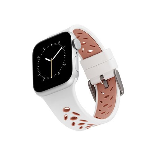 WITHit White and Pink Sport Silicone Band Compatible with 42/44/45/Ultra/Ultra 2 Apple Watch