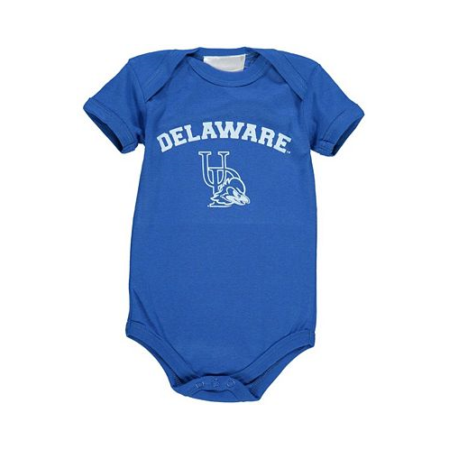 Two Feet Ahead Infant Boys and Girls Royal Delaware Fightin Blue Hens Arch and Logo Bodysuit