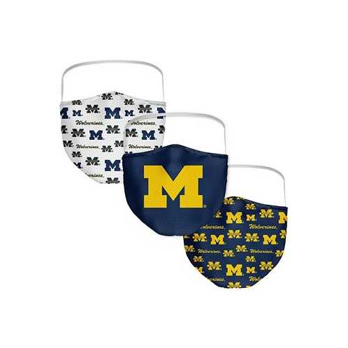 Fanatics Multi Adult Michigan Wolverines All Over Logo Face Covering 3-Pack