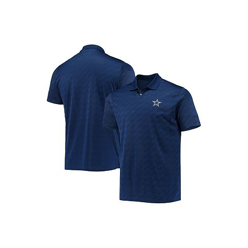 Nike Mens Navy Dallas Cowboys Jacquard Wing Performance Polo Shirt