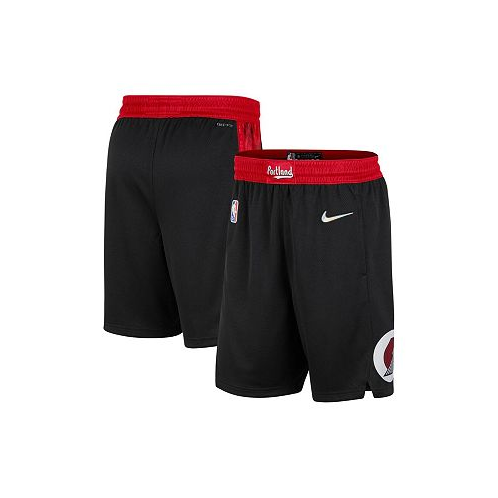 Nike Mens Black and Red Portland Trail Blazers 2021/22 City Edition Swingman Shorts