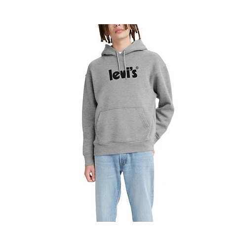 Levis Mens Poster Graphic Logo Relaxed Fit Hoodie