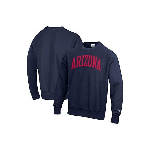 Champion Mens Navy Arizona Wildcats Arch Reverse Weave Pullover Sweatshirt
