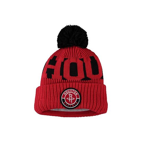 New Era Big Boys Red Houston Rockets Sport Cuffed Knit Hat with Pom