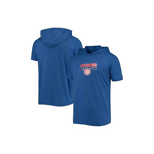 New Era Mens Heathered Royal Chicago Cubs Hoodie T-shirt