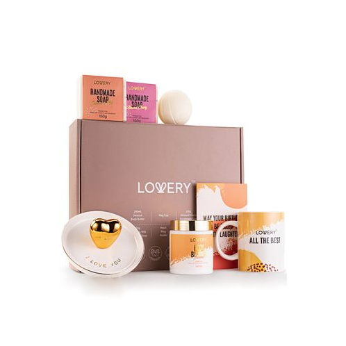 Lovery Birthday Gifts Personalized Birthday Gift Basket Body Care Gift Set Inspirational Gifts Birthday Spa Gift Box 8 Piece