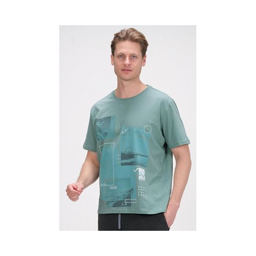 RON TOMSON Mens Modern Print Fitted Cali T-shirt