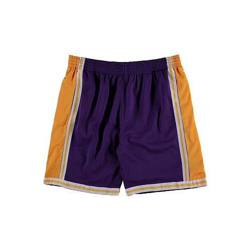 Mitchell & Ness Mens Purple Los Angeles Lakers Big and Tall Hardwood Classics Swingman Shorts