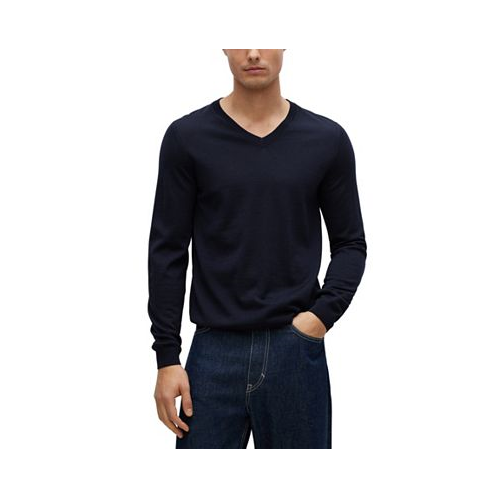 Hugo Boss Boss Mens V-Neck Slim-Fit Sweater
