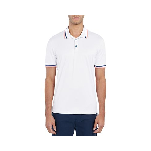 Society of Threads Mens Slim Fit Solid Tipped Performance Polo