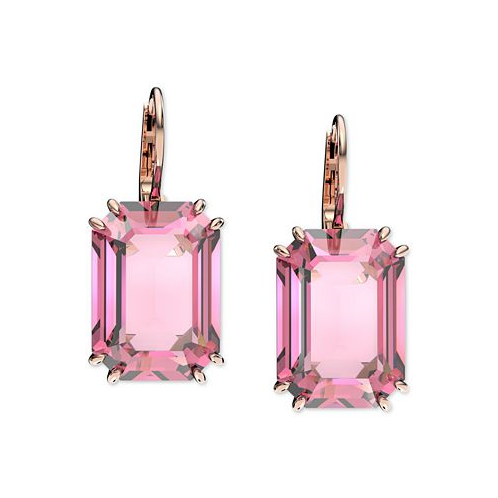 Swarovski Octagon Crystal Drop Earrings