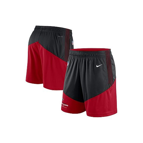 Nike Mens Black Red Atlanta Falcons Primary Lockup Performance Shorts