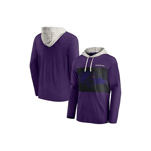 Fanatics Mens Purple Baltimore Ravens Long Sleeve Hoodie T-shirt
