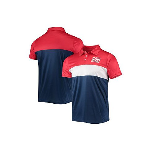 FOCO Mens Red Royal New York Giants Retro Colorblock Polo Shirt