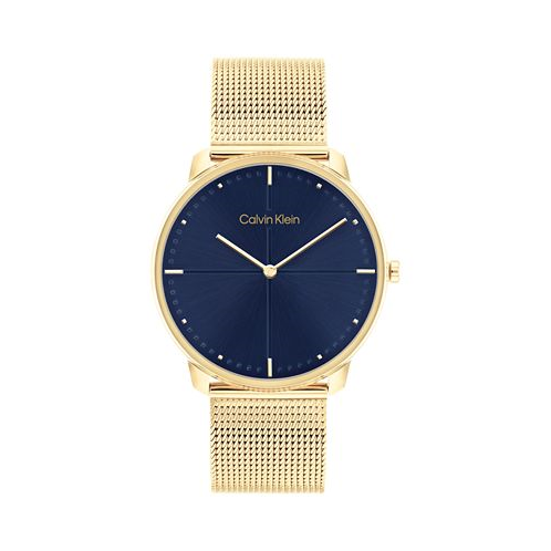 Calvin Klein Unisex Gold-Tone Stainless Steel Mesh Bracelet Watch 40mm