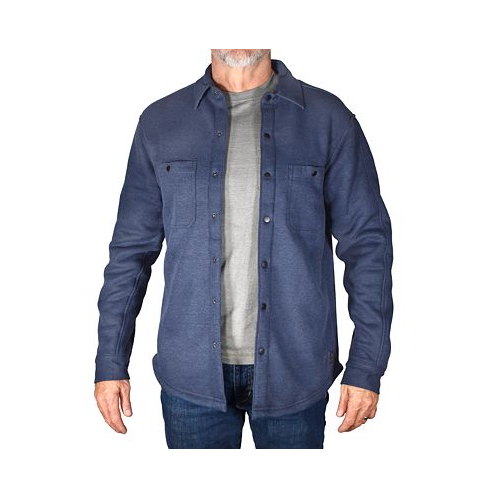 Vintage 1946 Mens Spread-Collar Ribbed Fleece-Lined Shirt-Jacket