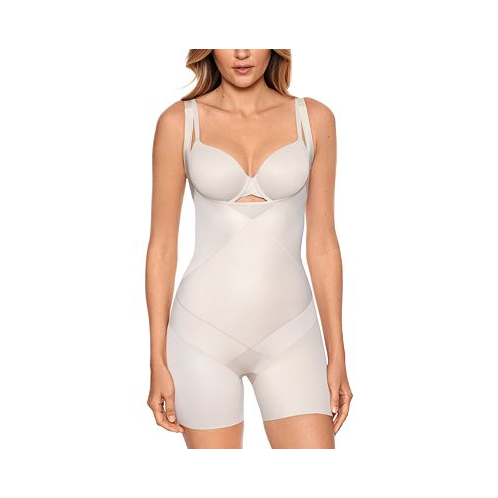 Miraclesuit Womens Tummy Tuck Extra-Firm Open-Bust Mid-Thigh Bodysuit 2412