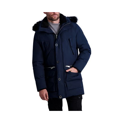 Karl Lagerfeld Paris Mens Parka with Sherpa Lined Hood Jacket