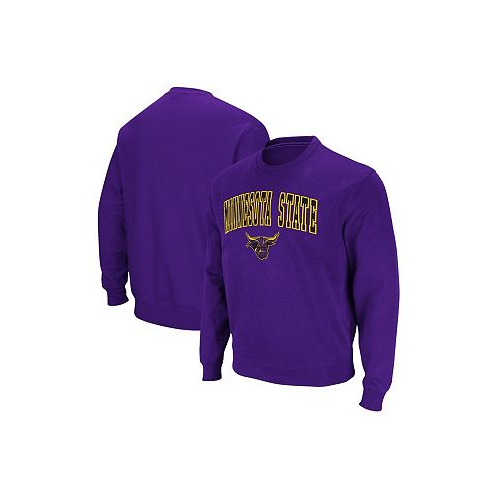 Colosseum Mens Purple Minnesota State University Mankato Arch & Logo Pullover Sweatshirt