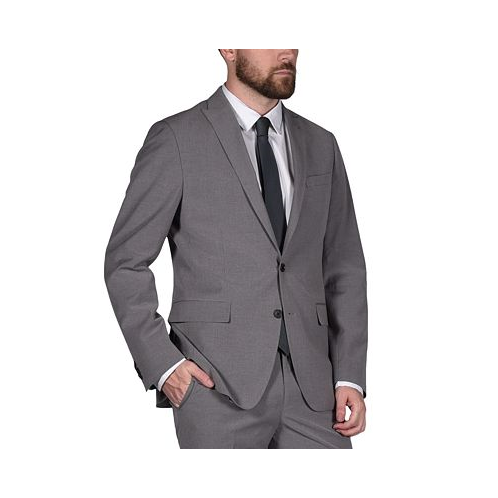 Perry Ellis Portfolio Mens Micro-Grid Slim-Fit Stretch Suit Jacket