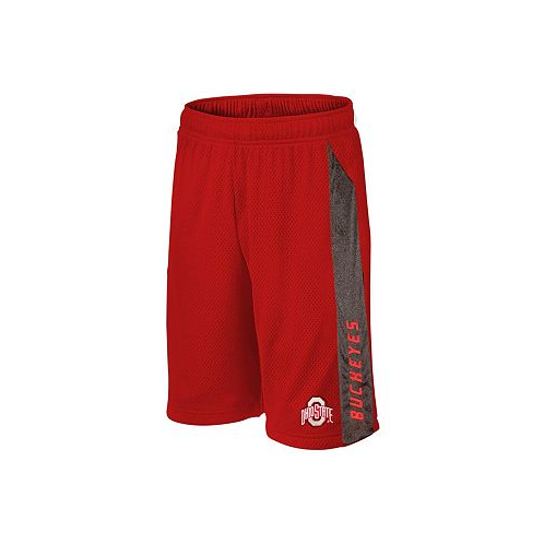 Profile Varsity Mens Scarlet Ohio State Buckeyes Big and Tall Textured Inserts Mesh Shorts