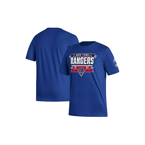 Adidas Mens Royal New York Rangers Reverse Retro 2.0 Fresh Playmaker T-shirt