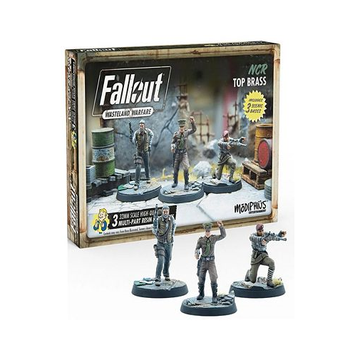 Modiphius Fallout Wasteland Warfare NCR Top Brass Role Playing Game 3 Figure Set