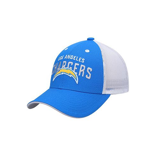 Outerstuff Big Boys Powder Blue White Los Angeles Chargers Core Lockup Trucker Snapback Hat
