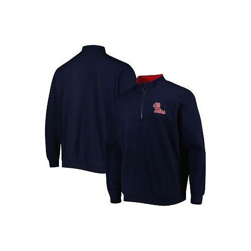 Colosseum Mens Navy Ole Miss Rebels Tortugas Quarter-Zip Sweatshirt