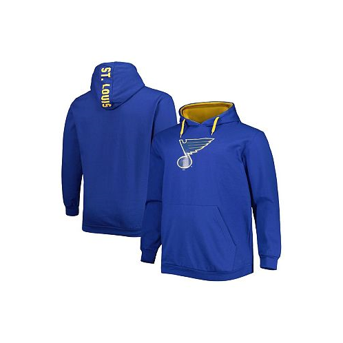 Profile Mens Royal St. Louis Blues Big and Tall Fleece Pullover Hoodie