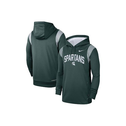 Nike Mens Green Michigan State Spartans 2022 Game Day Sideline Performance Pullover Hoodie