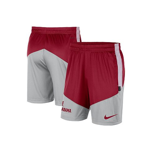 Nike Mens Crimson and Gray Alabama Crimson Tide Team Performance Knit Shorts