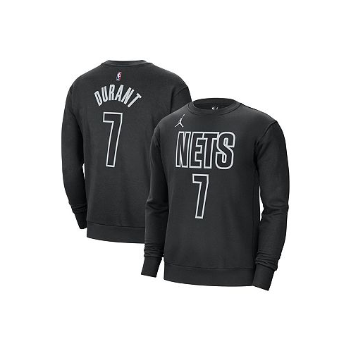 Jordan Mens Kevin Durant Black Brooklyn Nets Statement Name and Number Pullover Sweatshirt